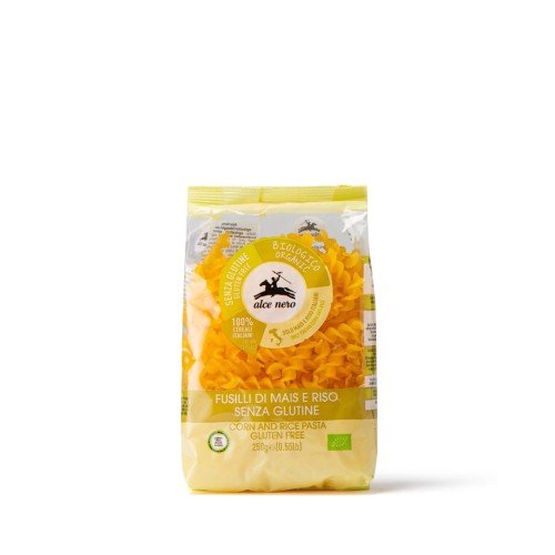 MAKARON (KUKURYDZIANO - RYŻOWY) FUSILLI BEZGLUTENOWY BIO 250 g - ALCE NERO-1 1872