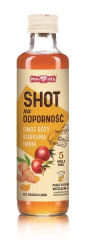 SHOT NA ODPORNOŚĆ OWOC RÓŻY - KURKUMA - IMBIR BEZ DODATKU CUKRU 250 ml - POLSKA RÓŻA-1 1923
