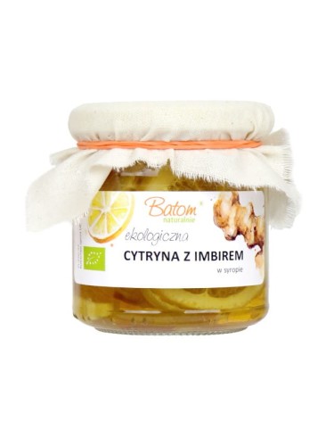 CYTRYNA Z IMBIREM W SYROPIE BIO 220 g - BATOM-1 2043