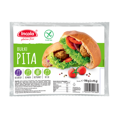 BUŁKI PITA BEZGLUTENOWE (2 szt.) 190 g - INCOLA-1 2068