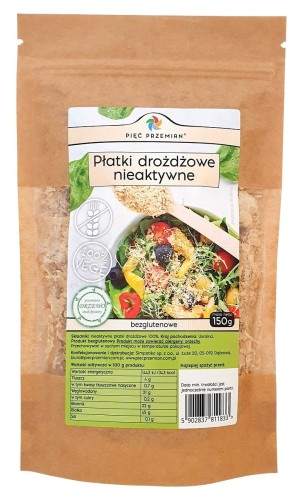 PŁATKI DROŻDŻOWE NIEAKTYWNE BEZGLUTENOWE 150 g - PIĘĆ PRZEMIAN-1 2254