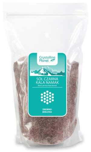 SÓL CZARNA KALA NAMAK DROBNO MIELONA 1 kg - CRYSTALLINE PLANET-1 2346