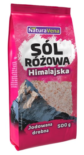 SÓL HIMALAJSKA RÓŻOWA DROBNO MIELONA JODOWANA 500 g - NATURAVENA-1 2447