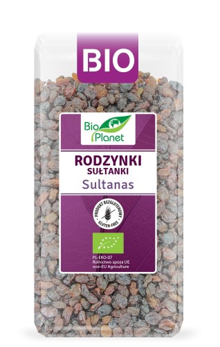 RODZYNKI SUŁTANKI BEZGLUTENOWE BIO 400 g - BIO PLANET-1 2550