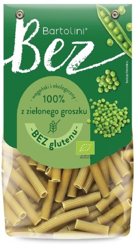 MAKARON PROTEINOWY (Z GROSZKU ZIELONEGO) RURKA BEZGLUTENOWY BIO 250 g - BARTOLINI-1 2792 