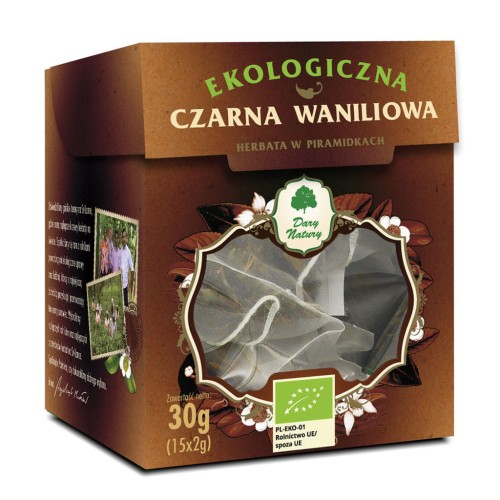 Herbata Czarna Waniliowa EKO 15x2g - w piramidkach-1 3238 