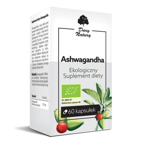 Ashwagandha EKO 60 kapsułek - Suplement diety-1 3288 