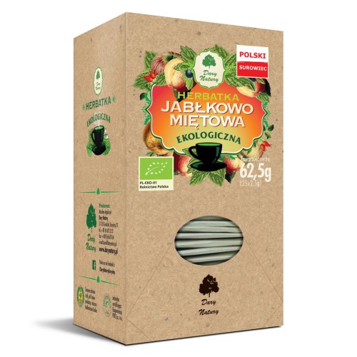 Herbatka Jabłkowo-miętowa EKO 25x2,5g-1 3324 