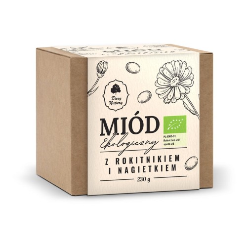 Miód z rokitnikiem, pomarańczą, nagietkiem EKO 230g-1 3465 