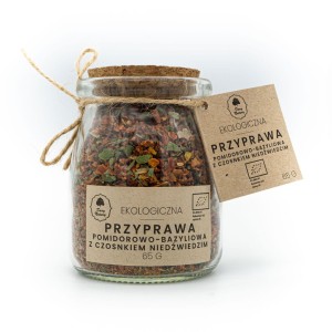 Ekologiczna Przyprawa Pomidorowo-Bazyliowa z Czosnkiem Niedźwiedzim 65g