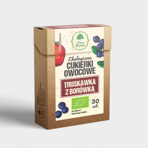 Cukierki owocowe Truskawka z borówką EKO 30g