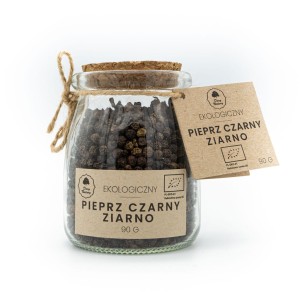 Ekologiczny Pieprz Czarny Ziarno 90 g w słoiczku