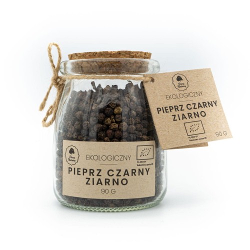 Ekologiczny Pieprz Czarny Ziarno 90 g w słoiczku-1 3675 