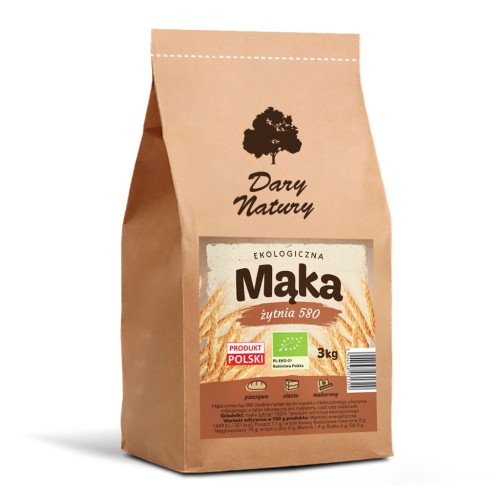 Mąka żytnia 580 EKO 3kg-1 3833 