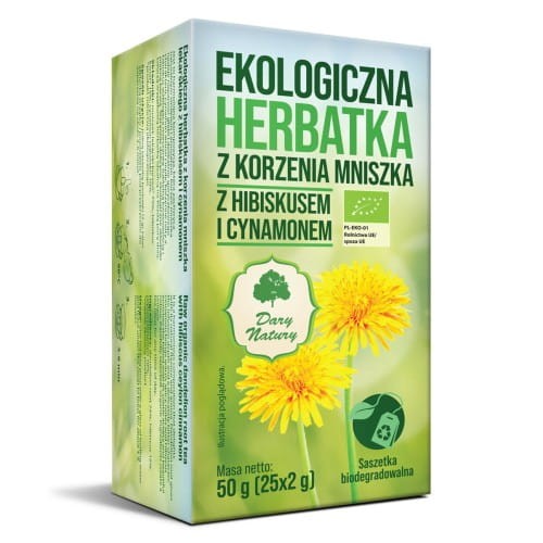 Herbatka z korzenia mniszka z hibiskusem i cynamonem EKO 25x2g (Nasz Bestseller!)-1 4309 