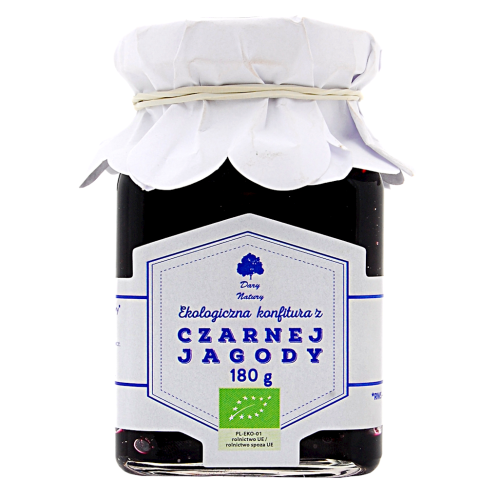 Konfitura z czarnej jagody EKO 180g-1 4344 