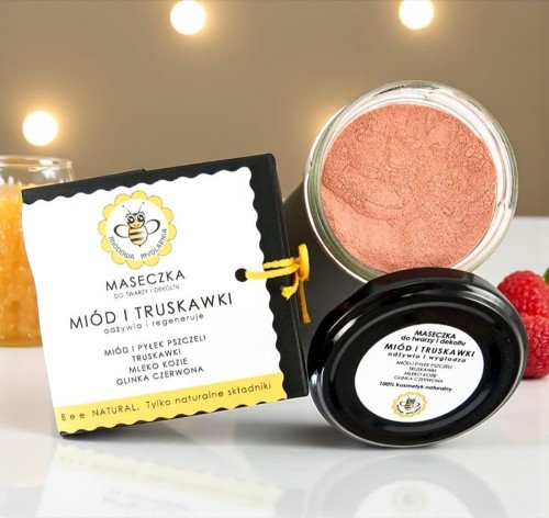 maseczka do twarzy i dekoltu miod i truskawki odzywia i regeneruje.jpeg