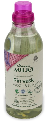 PŁYN DO PRANIA WEŁNIANYCH I JEDWABNYCH UBRAŃ (KONCENTRAT) ECO 900 ml (30 PRAŃ) - GRON BALANCE-1 4473 