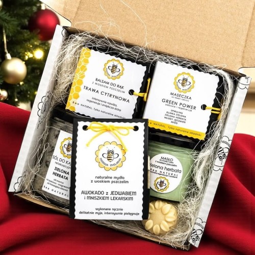 zestaw prezentowy - zestaw zielony miodowa mydlarnia.JPG