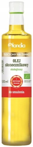 OLEJ SŁONECZNIKOWY DO SMAŻENIA TŁOCZONY NA ZIMNO BIO 500 ml - OLANDIA-1 4842 