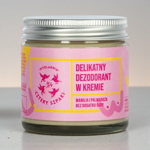 Naturalny Dezodorant w Kremie Wanilia i Palmaroza bez dodatku sody