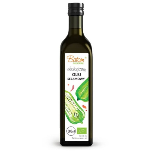 OLEJ SEZAMOWY TŁOCZONY NA ZIMNO BIO 500 ml - BATOM-1 4851 