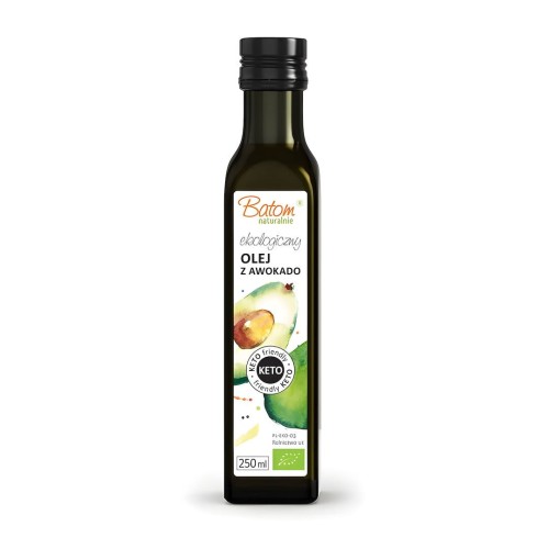 OLEJ Z MIĄŻSZU AWOKADO TŁOCZONY NA ZIMNO KETO BIO 250 ml - BATOM-1 4864 
