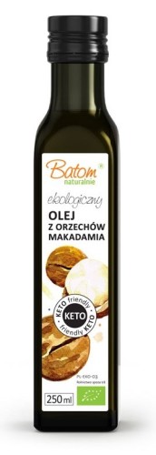 OLEJ Z ORZECHÓW MACADAMIA TŁOCZONY NA ZIMNO KETO BIO 250 ml - BATOM-1 4905 