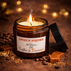 Świeca sojowa („Coffee & Caramel”) 