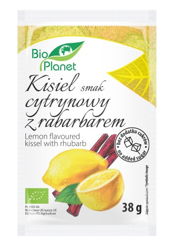 KISIEL O SMAKU CYTRYNOWYM Z RABARBAREM BIO 38 g - BIO PLANET-1 4958 