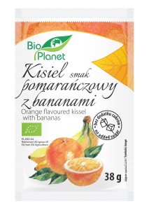 Kisiel o Smaku Pomarańczowym z Bananami Bez Cukru BIO 38g