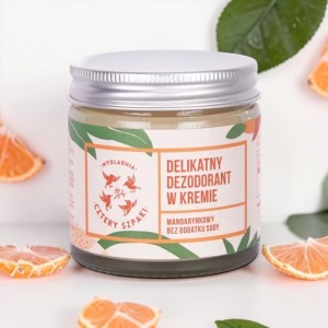 Naturalny dezodorant w kremie mandarynkowy bez dodatku sody