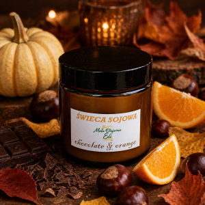 Świeca sojowa („Chocolate & Orange”)