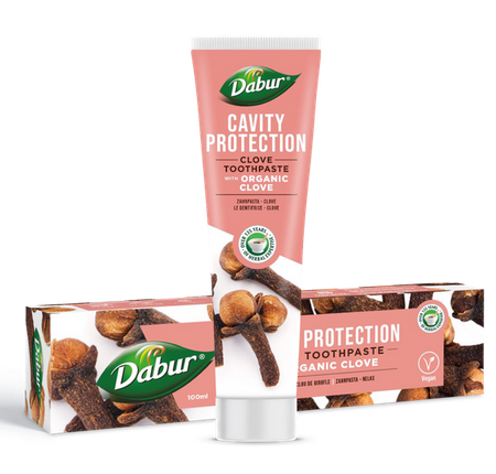 PASTA DO ZĘBÓW PRZECIWPRÓCHNICZA Z GOŹDZIKIEM BEZ FLUORU 100 ml - DABUR-1 4999 