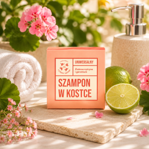 Uniwersalny szampon w kostce - Zielona Cytryna i Geranium