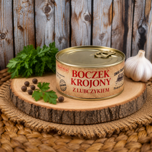 Boczek krojony z lubczykiem