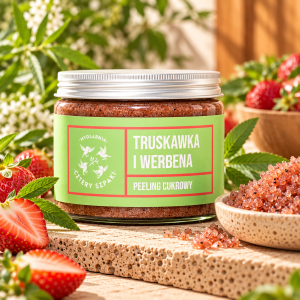 Truskawka i Werbena - peeling cukrowy