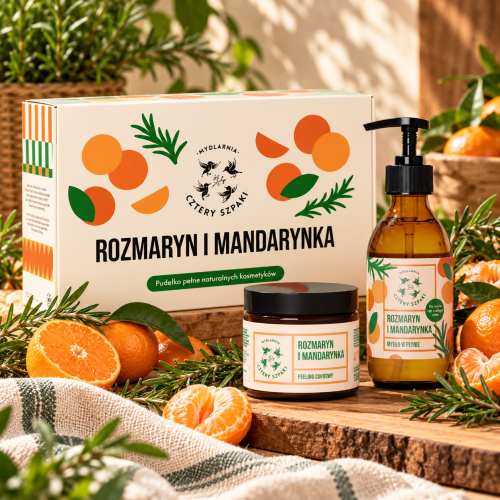 Zestaw prezentowy kosmetyków Rozmaryn i Mandarynka mydlarnia 4 szpaki.png